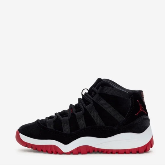 Nike Air Jordan 11 Retro PS Bred Velvet Shoes  Youth Size 13.5C New w/o box - Picture 1 of 7